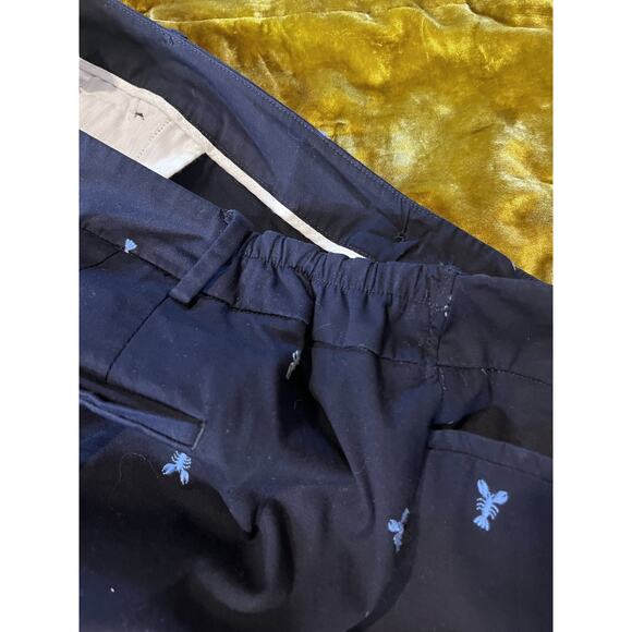 Talbots Pants Womens 18W Perfect Crop Embroidered Lobster Crab Nautical Capri - Picture 7 of 12